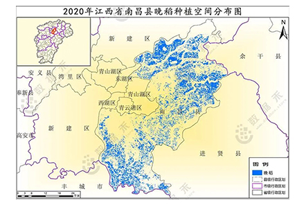 2020年江西省水稻種植分布數(shù)據(jù)